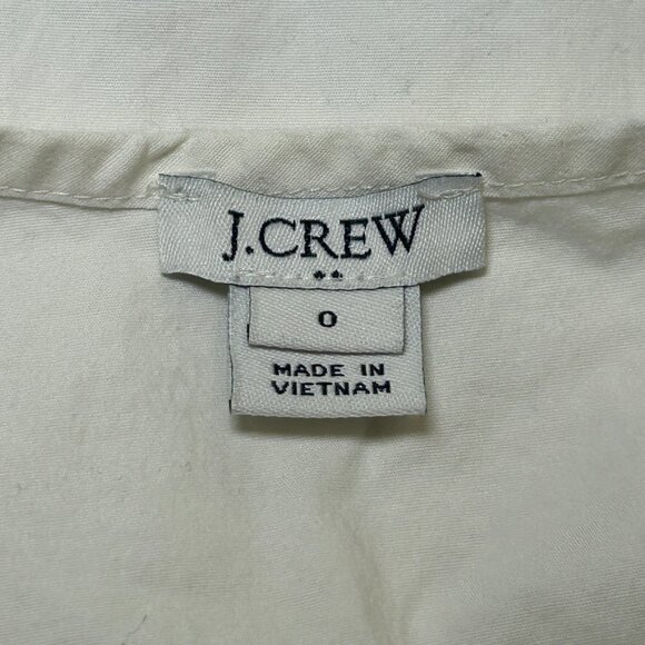 J.Crew Factory End-On-End Ruffle Front Shell in White - Size 0 - Picture 3 of 10